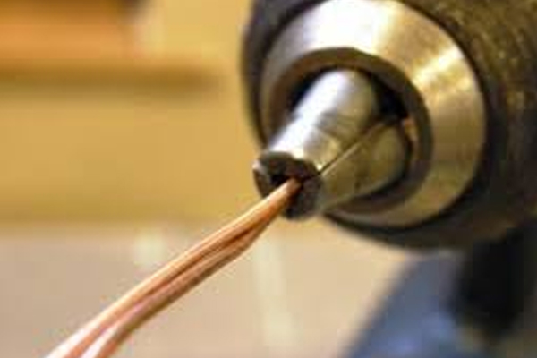 stripp copper wire with drill