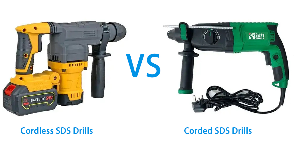 Cordless SDS Drills VS Corded SDS Drills